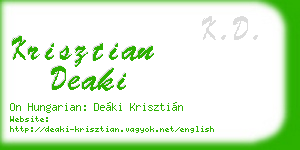 krisztian deaki business card