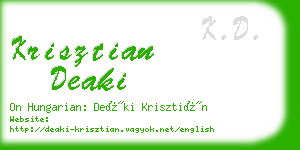 krisztian deaki business card